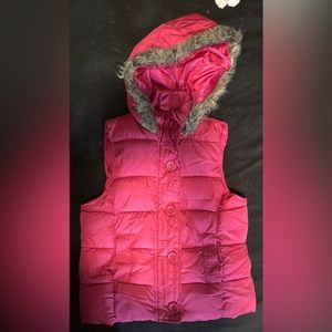 Arizona Pink Fur Trim Winter Vest